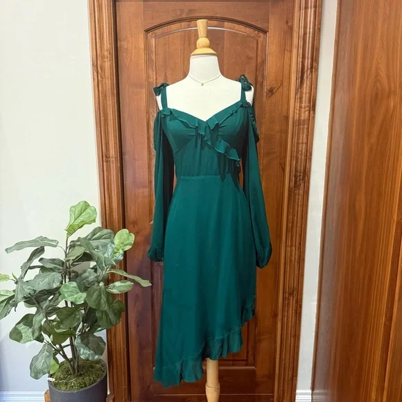 sachin and babi light blue dress Green Reformation main image 1
